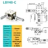 Precision micro-adjustment XY axis displacement platform, stainless steel LBX/LBY-40/50/60/70/80/100 manual slide