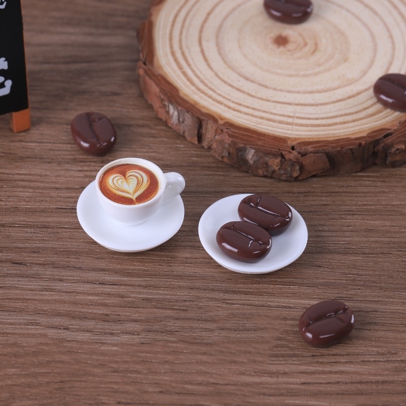 Mini Coffee Cup & Bean Resin Charms