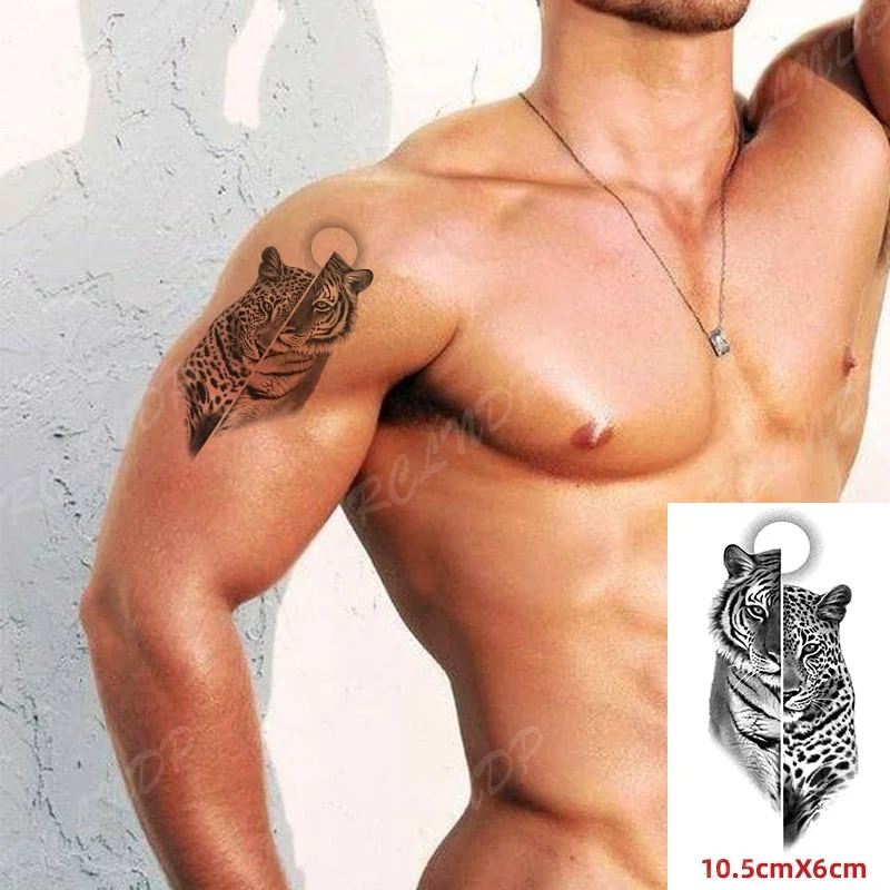 Waterproof Temporary Tattoo Sticker Black and White Fish TaiChi Pattern The Body Art Flash Tatoo Fake Tatto for Woman Men