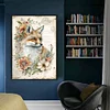 (Big Size) Vintage Poster Fox - 11CT Stamped Cross Stitch 40*60cm/15.75*23.62in
