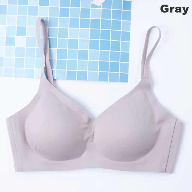 Seamless Fitness Women Solid Underwear Gathers Shockproof Removable Thin Pad Push Up Bra Female Vest Brassiere Bralette Lingerie