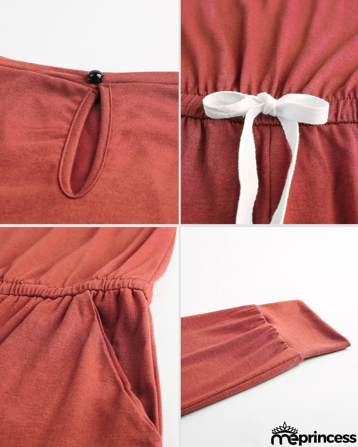 Women's Loose Fit Off Shoulder Jumpsuit Rompers with Pockets