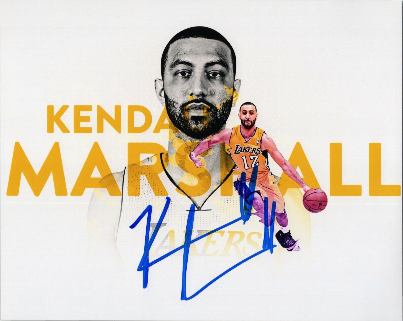 ~~ KENDALL MARSHALL Authentic Hand-Signed Los Angeles LAKERS