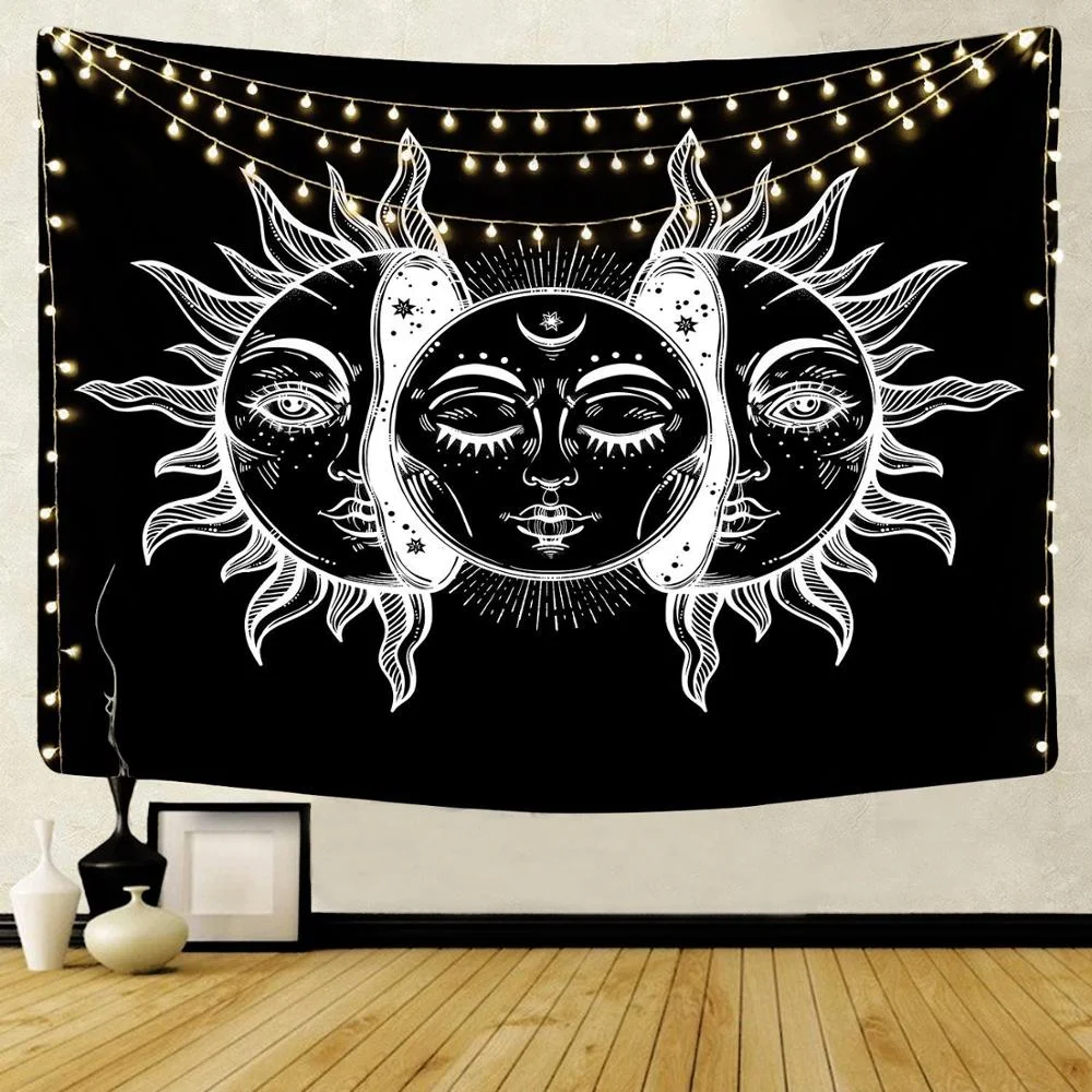 Witchcraft Tarot Tapestry Psychedelic Wall Hanging Carpets Polyester Fabric Hippie Boho India Decor Gypsy Mandala Blankets budha