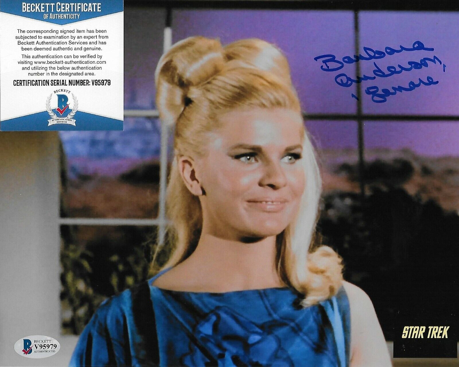 Barbara Anderson Star Trek TOS Original Autographed 8x10 Photo Poster painting w/Beckett COA #11