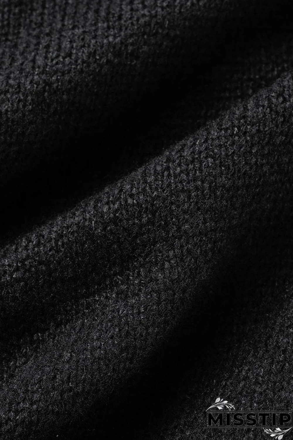 Black Casual Solid Tassel O Neck Tops