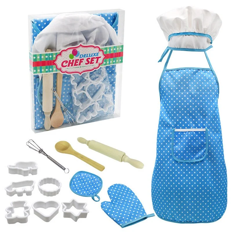 Play House Kitchen Toys Girls Cooking And Pastry Kitchen Utensils Children'S Kitchen Baking Tools Aprons Role-Playing Set Toys
