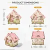 DIY Wooden House Diamond Art Painting Kit for Adults Home (Pink House)