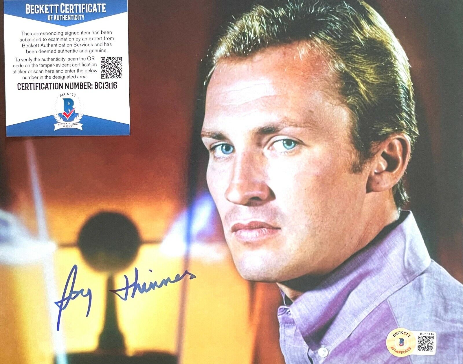 Roy Thinnes The Invaders Original Signed 8X10 Photo Poster painting w/Beckett COA #8