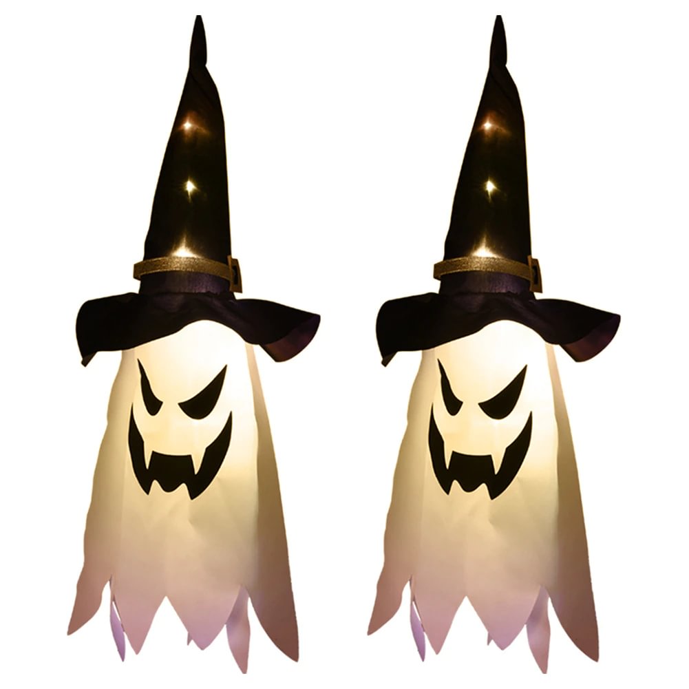 2pcs Halloween Decoration Ghost Hat Lamp LED Flashing Halloween Light Hanging Lantern | IFYHOME