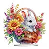 Acrylic Rabbit And Flowers - 5D DIY Craft Ornament