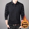 Men's Fake Two Piece Fleece Thickened Shirt