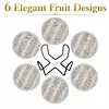 [Upgrade]6pcs/set DIY Diamond Painting Waterproof Case Classic Fruit Pearl Art Coaster Gift Decor Set