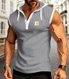 Men's Hooded Muscular Sleeveless Casual Shirt
