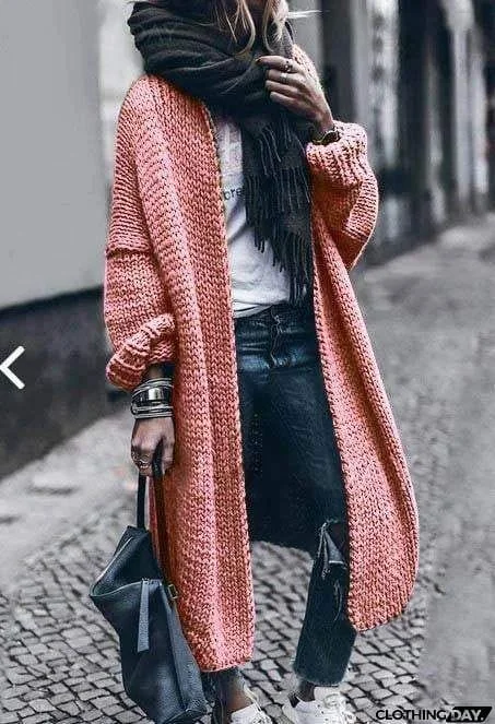 Cashmere Batwing Sleeve Knit Coat Fall/Winter