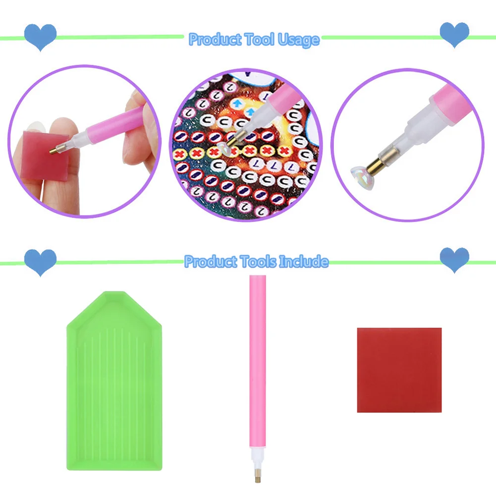 Christmas Crystal Ball Design 2D Flat Acrylic DIY Diamond Painting Clock Kit