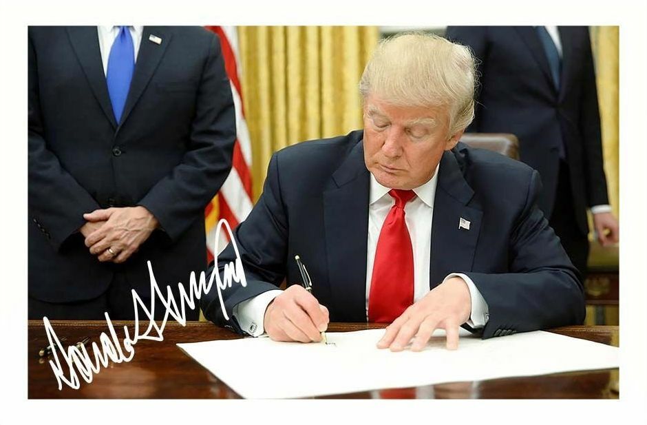 DONALD TRUMP AUTOGRAPH SIGNED Photo Poster painting POSTER PRINT