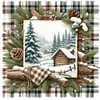 Winter Cabin-11CT Stamped Cross Stitch 40*40cm/15.75*15.75in tapestrymarket