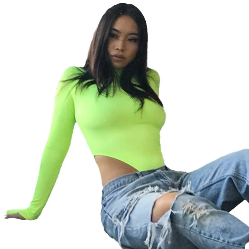 Uveng Uveng 春秋新款时尚潮流修身显瘦高领连体衣女