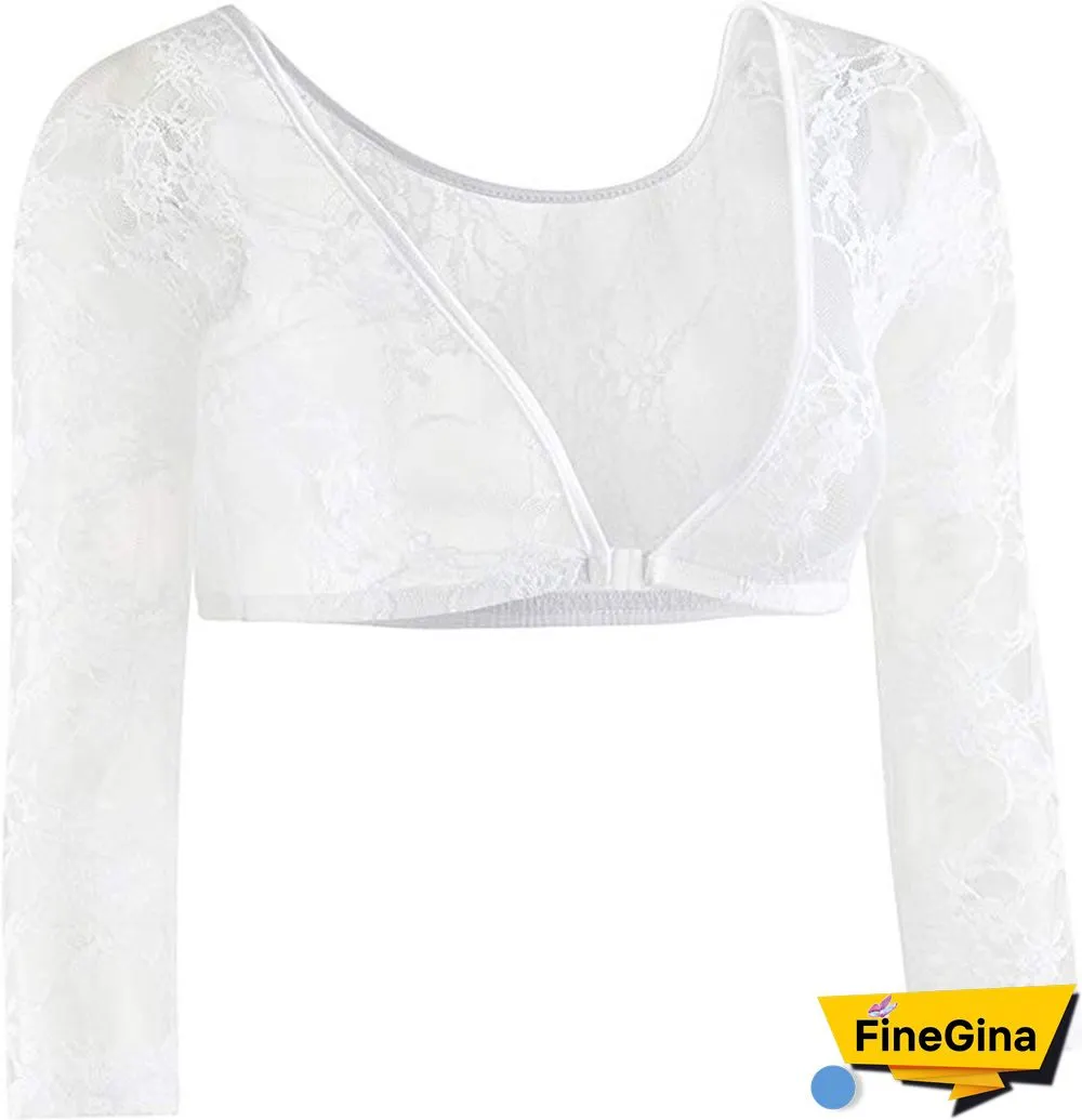 Women's Summer Sheer Tops Lace Bolero Open Front Beach Cardigan
