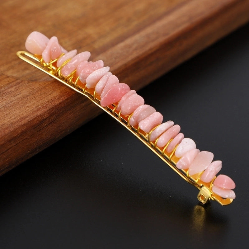 Women’s Retro Geometric Natural Crystal Hair Clip