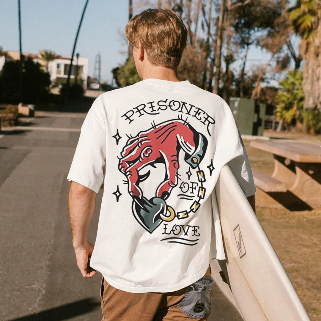 UPRANDY Prisoner Of Love Printed Casual T-shirt -  UPRANDY