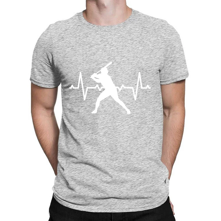 Baseball Batter Heartbeat Men's T-shirt-Annaletters