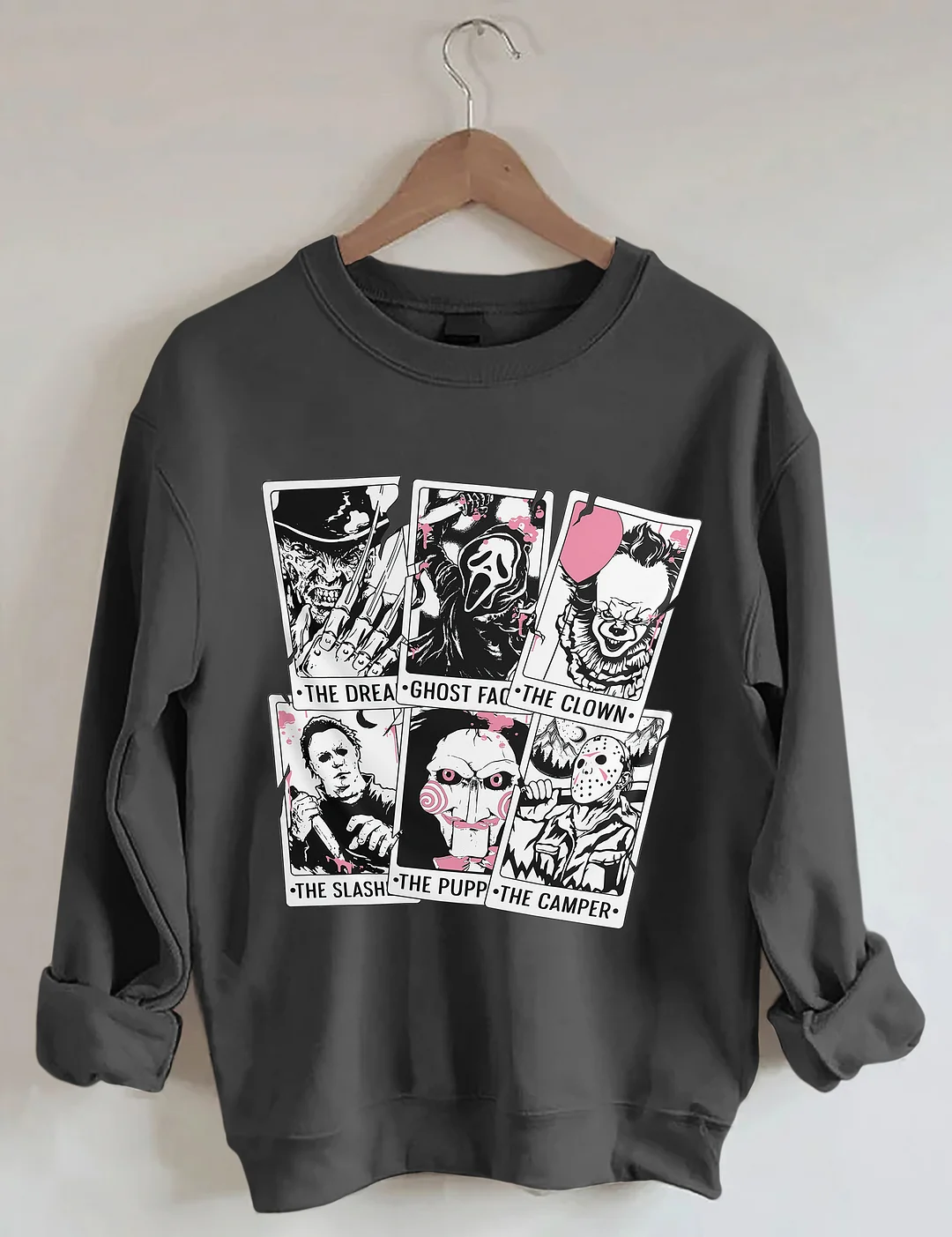 Horror Characters Tarot Card Sweatshirt