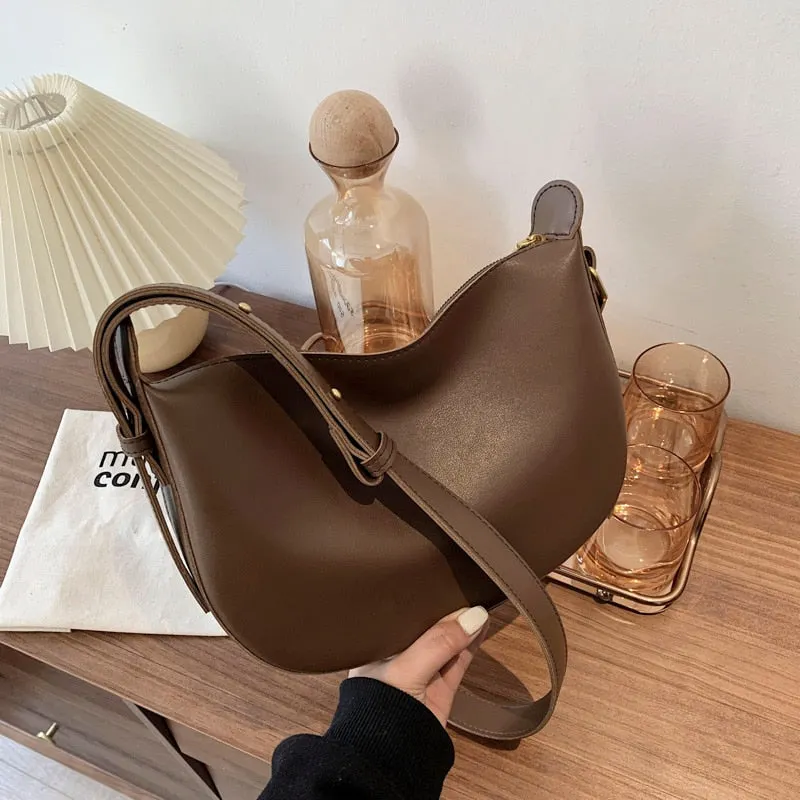 էѧӧܧ Design PU Leather Tote Bag 2020 Winter Women's Crossbody Handbags and Purses Lux Cross Body Branded Shoudler Bag