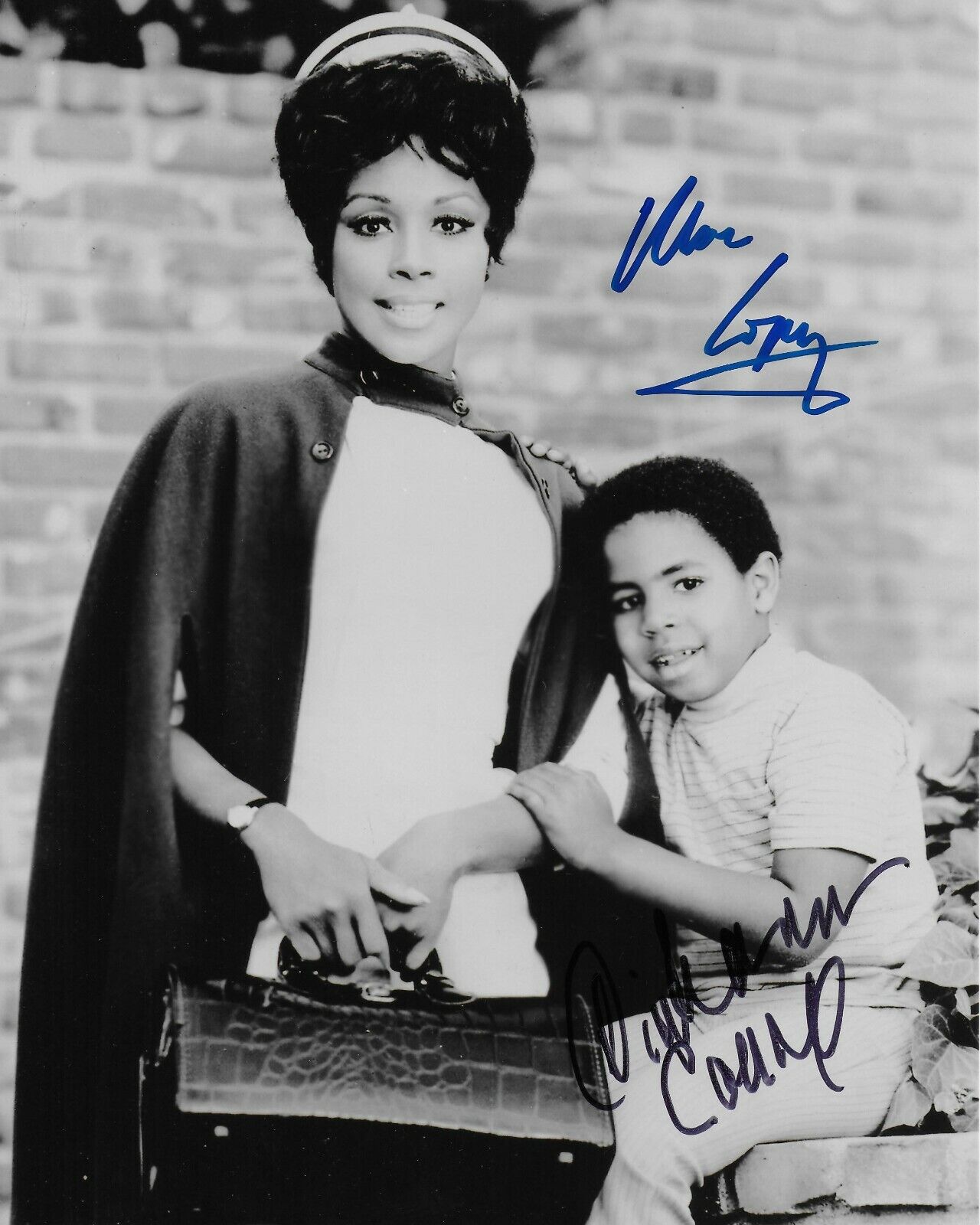 Diahann Carroll Marc Copage Julia Original In Person Autographed 8X10 Photo Poster painting