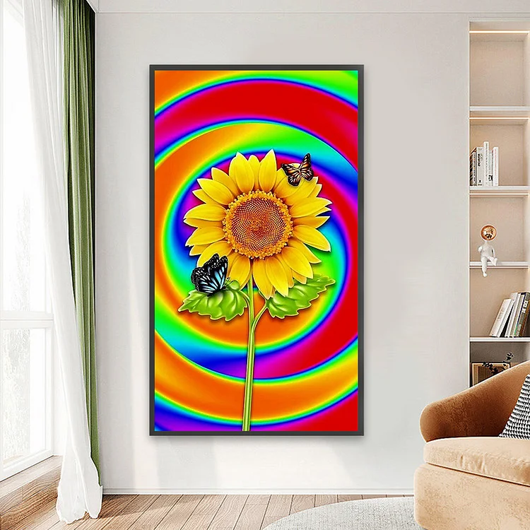 Rainbow Flower 40*80CM(Canvas) Full Round Drill Diamond Painting