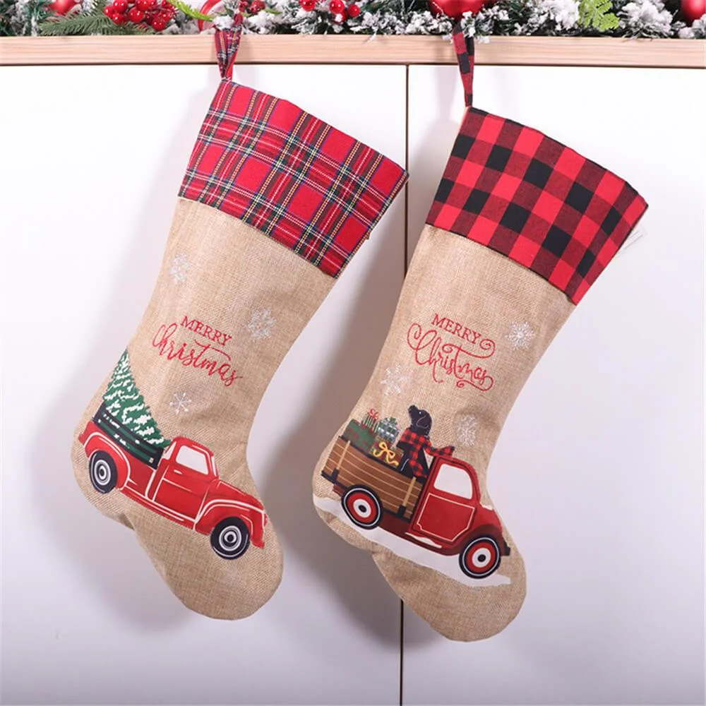 Christmas Stocking Fireplace Decoration Socks Candy Bags、shopify、sdecorshop