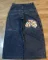 Letter print design baggy high waisted jeans for women 2025 Harajuku casual gothic wide leg straight casual jeans for women y2k