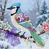 Bird DIY Pearl Art Diamond Painting Kit for Adults Home Decor 25x25cm With Frame