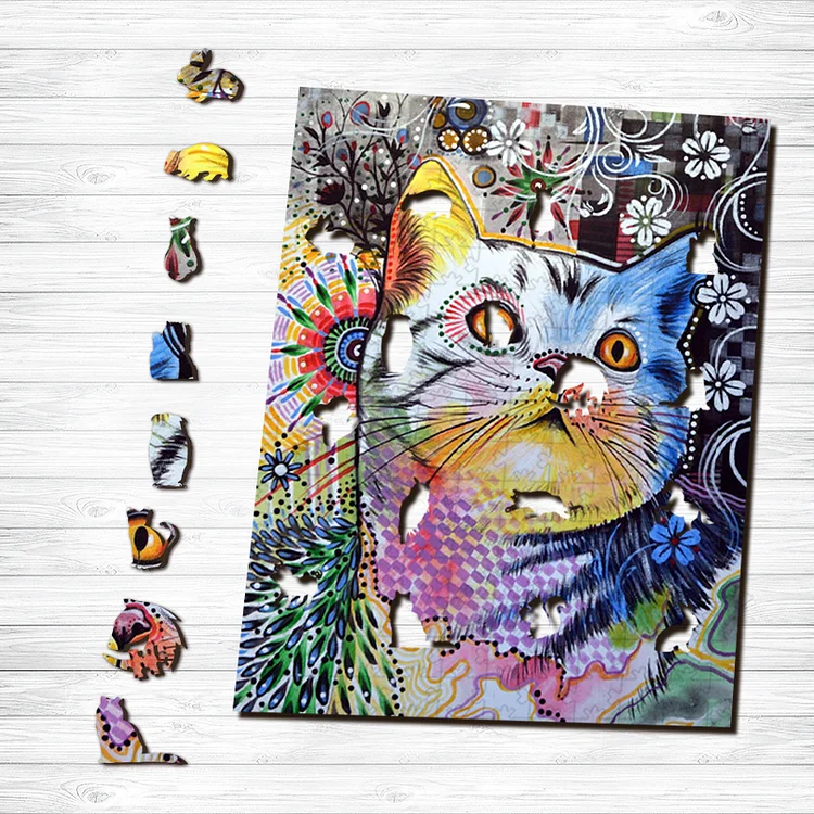 Ericpuzzle™ Ericpuzzle™Wondering Cat Wooden Puzzle