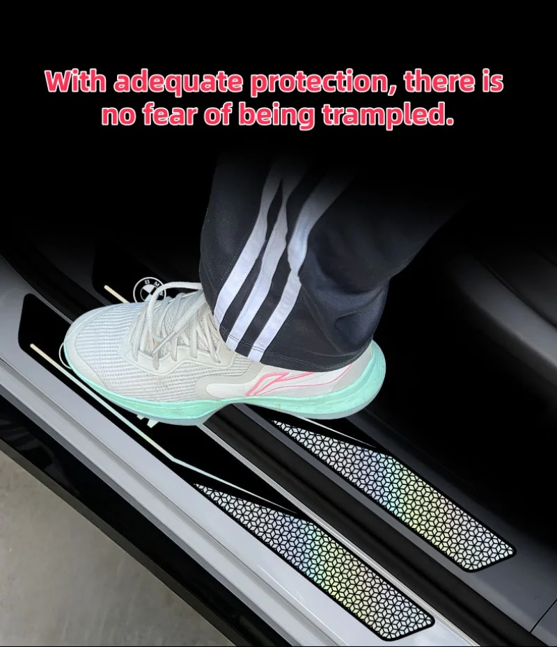 Car door sill protector, anti-stepping strip, trunk anti-scratch protector.