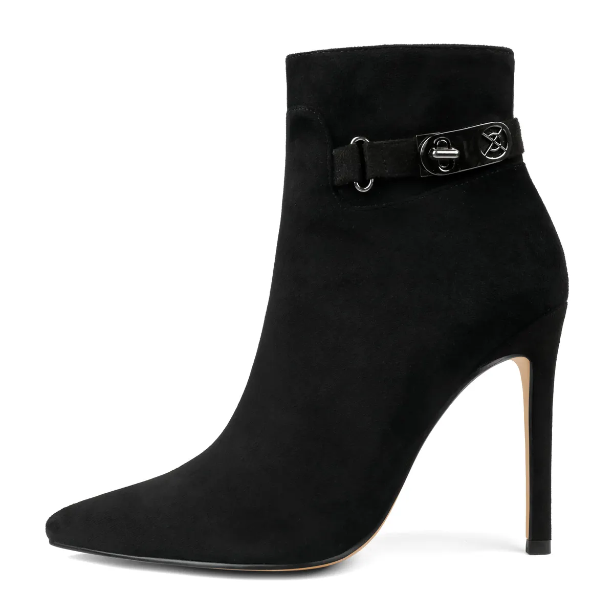 10cm/3.94" Women's Closed Pointed Toe Stilettos Heels Ankle Boots