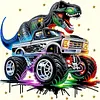 Dinosaur Truck Special Shaped 5D DIY Partial Drill Diamond Painting Kits for Adults Beginners Home Decor Diamonds Dots Gem Art Kits Diamond Art Kit 11.81 X11.81inch