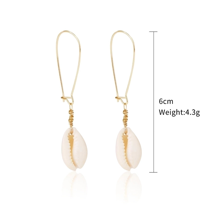 Fashion Shell Shell Inlaid Shell Artificial Pearls Women’s Earrings 1 Pair
