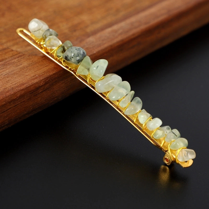 Women’s Retro Geometric Natural Crystal Hair Clip