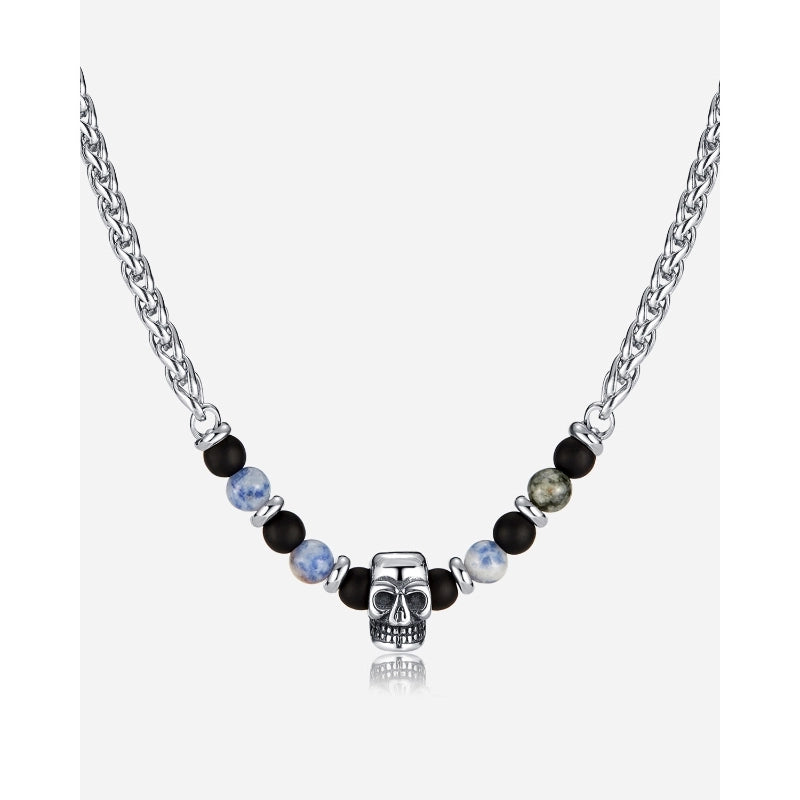 Jewelry Hip-Hop Punk Skull Titanium Steel Plating Pendant Necklace