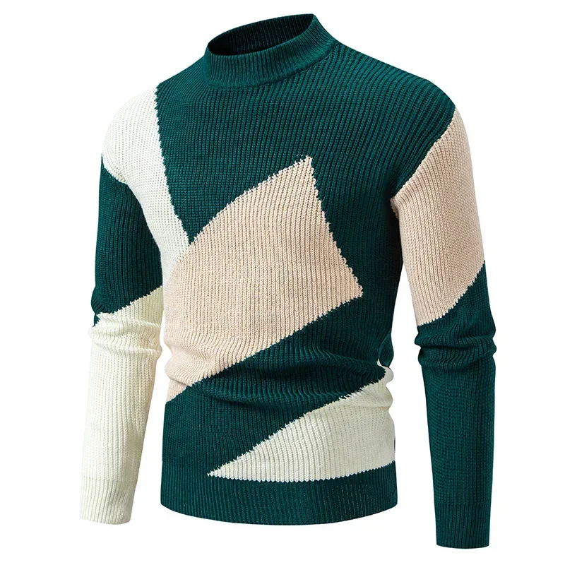 Klilasyofee Multicolor Knit Sweater – Warm and Stylish Men’s Autumn Winter Tops  