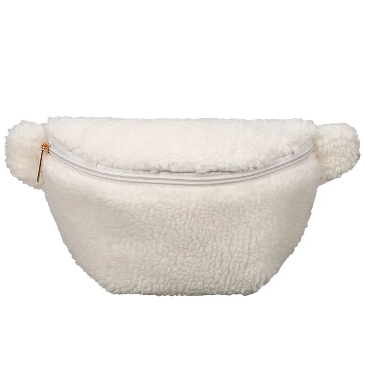 Unisex Bum Bag Soft Foldable Lightweight Girls Boys Versatile Bag (White)