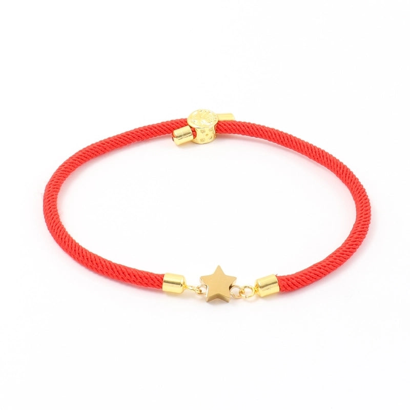 Elegant Minimalist Classic Style Star 304 Stainless Steel Nylon Twisted Rope Chain Bracelets In Bulk