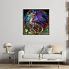 Glass Painting-Pterosaur-11CT Stamped Cross Stitch 40*40cm/15.75*15.75in tapestrymarket
