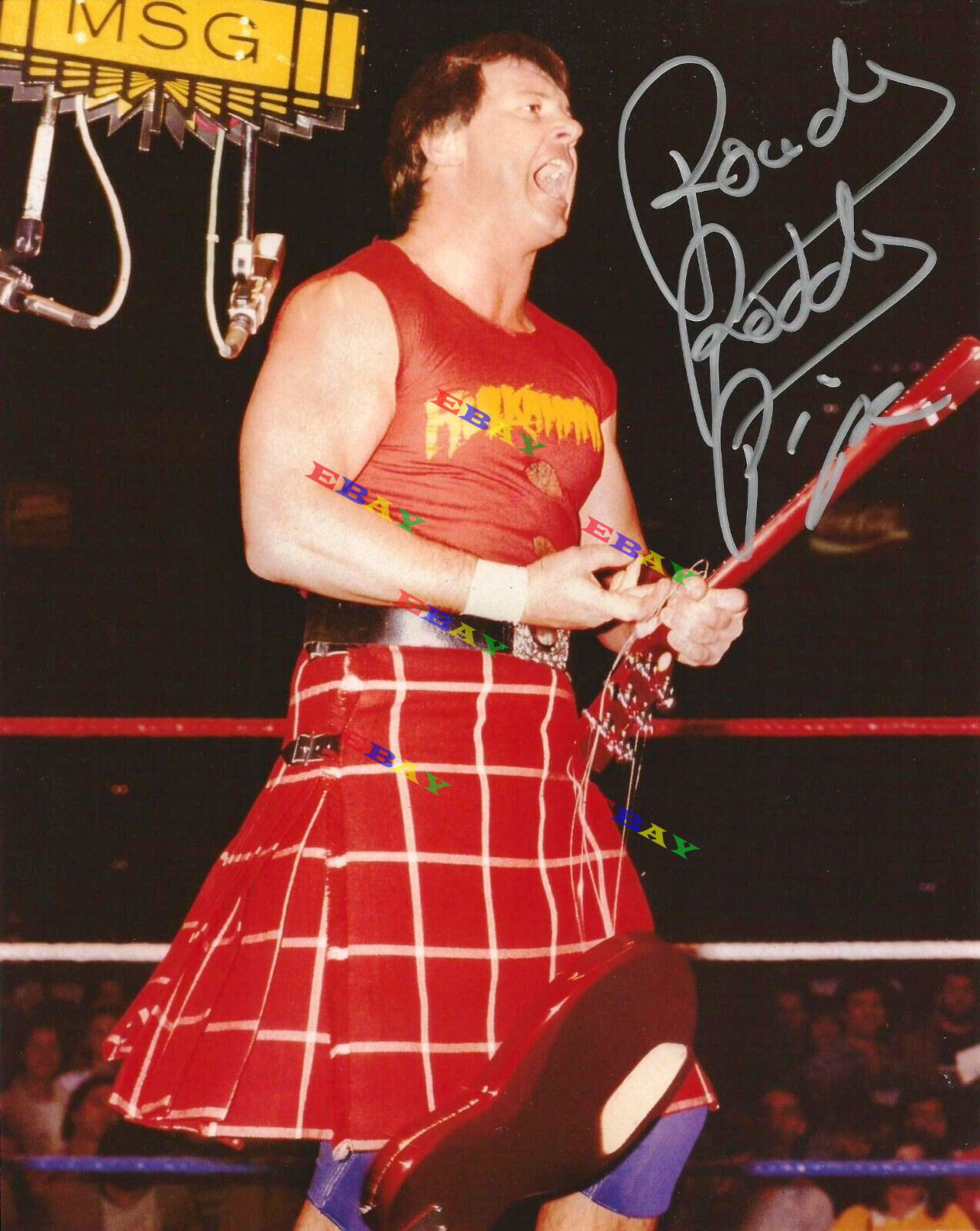 Rowdy Roddy Piper Jimmy Snuka Bushwhackers Butch Autographed 8x10 Photo Poster painting Reprint