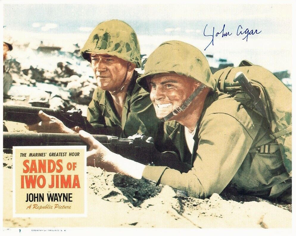 JOHN AGAR hand-signed SANDS OF IWO JIMA 8x10 w/ lifetime coa JOHN WAYNE WW2 FILM