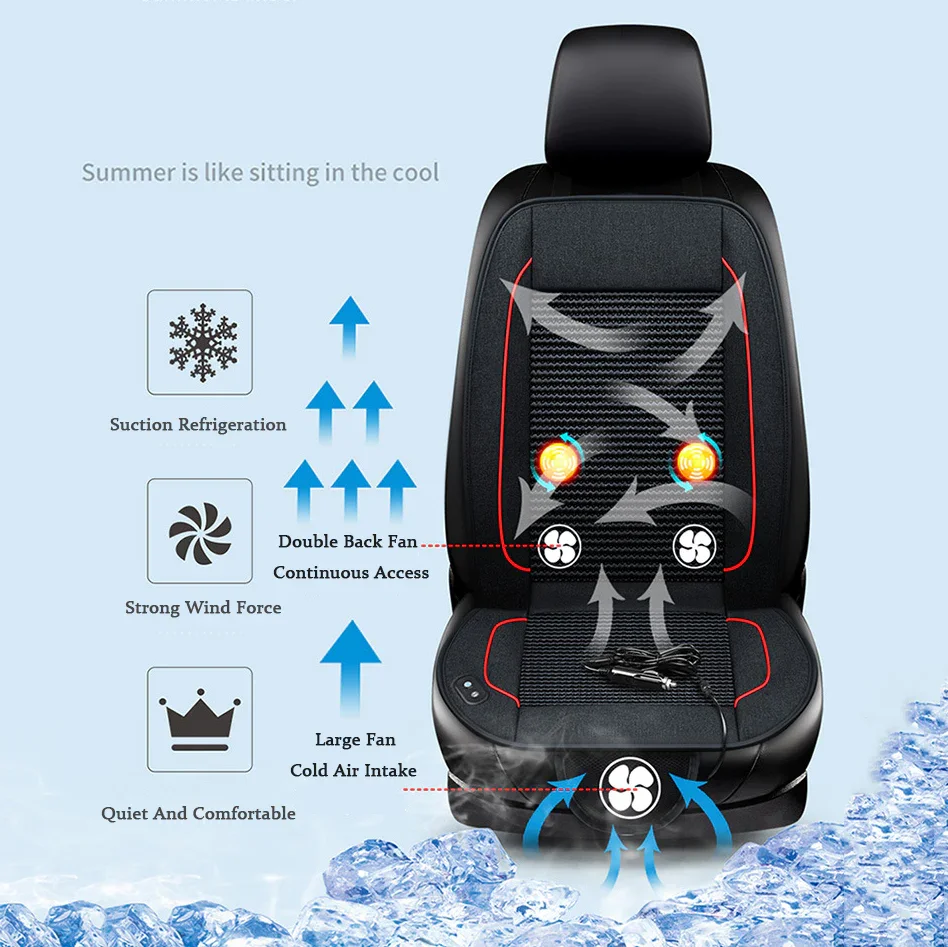 Car Ventilation Seat Cushion Air Conditioning Refrigeration Air Blowing Seat Cushion