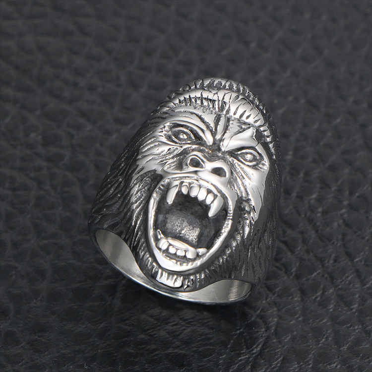Men's Personalized Gorilla Ring