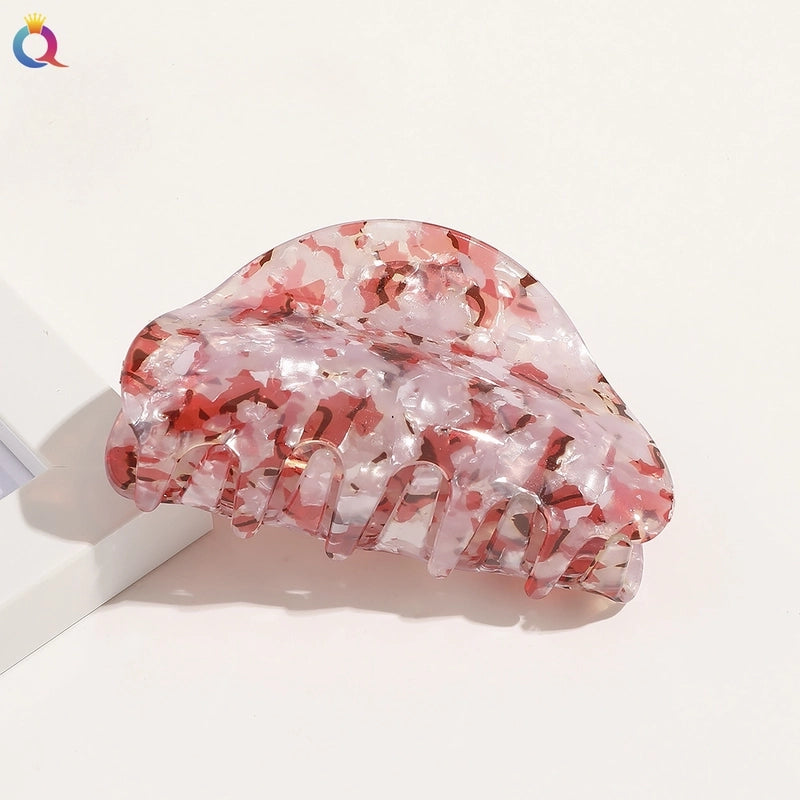 Women’s IG Style Minimalist Color Block Arylic Hollow Out Hair Claws